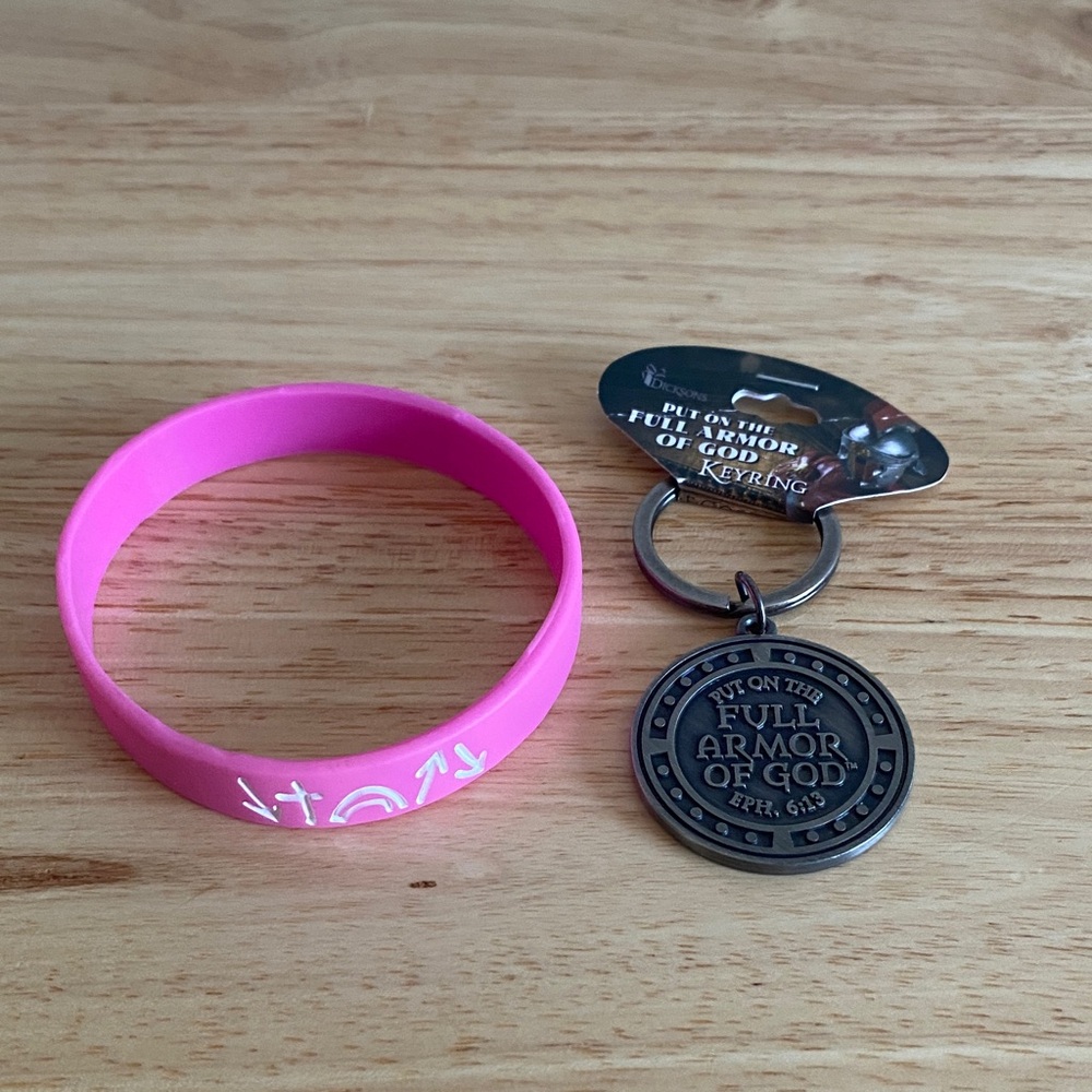 Inspirational Bundle-Bracelet and Keyring Set